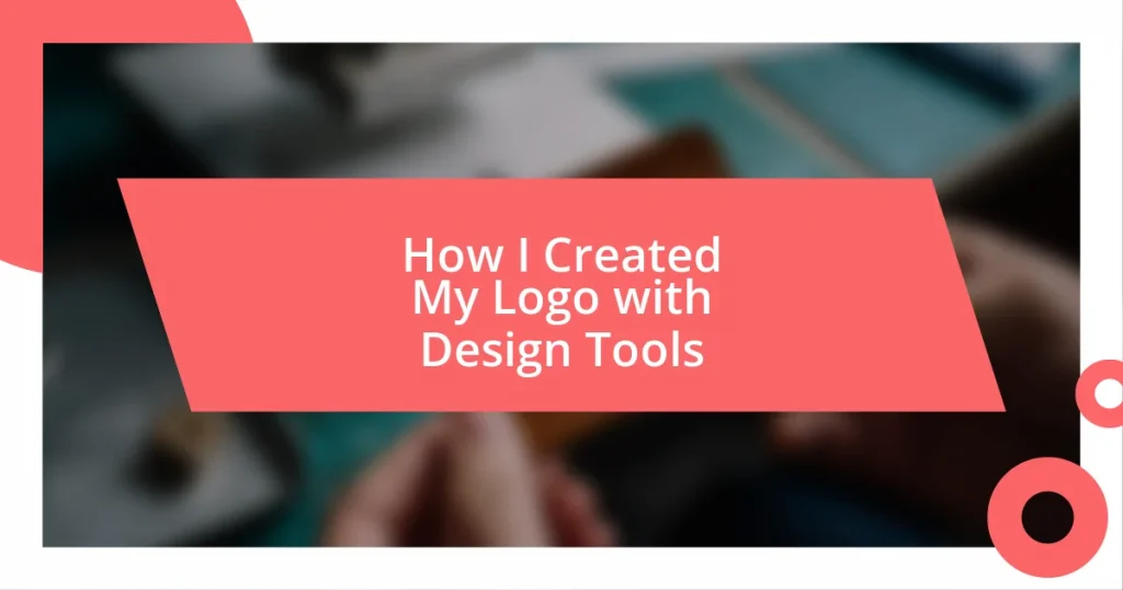 How I Created My Logo with Design Tools