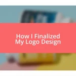 How I Finalized My Logo Design