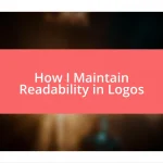 How I Maintain Readability in Logos