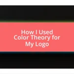 How I Used Color Theory for My Logo