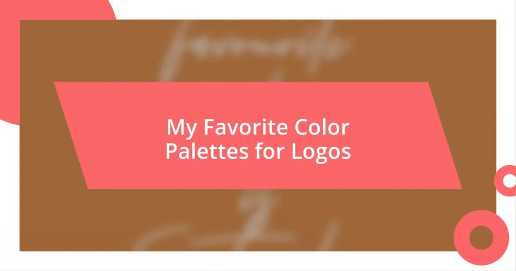 My Favorite Color Palettes for Logos