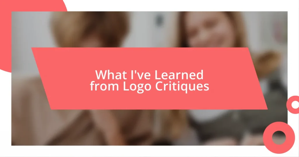 What I’ve Learned from Logo Critiques