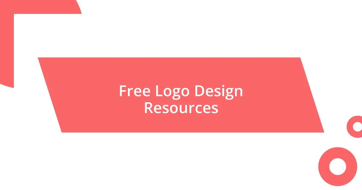 Free Logo Design Resources